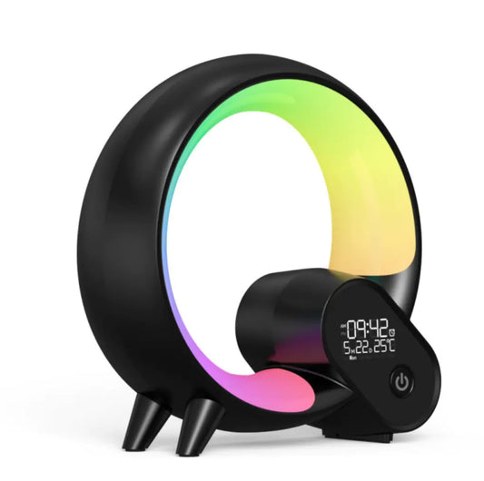 Luz de Despertar Inteligente con Altavoz Bluetooth y Lámpara de Noche